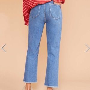 Lou & Grey mid waisted straight crop jeans